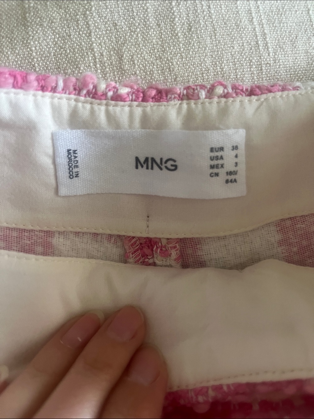 Mango Pink and White Tweed Set - Picture 5 of 15